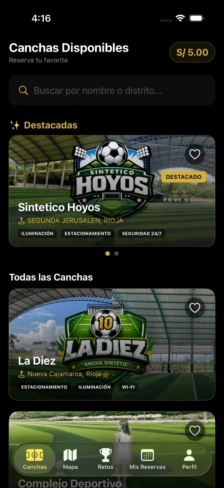 CanchaYA App Screenshot